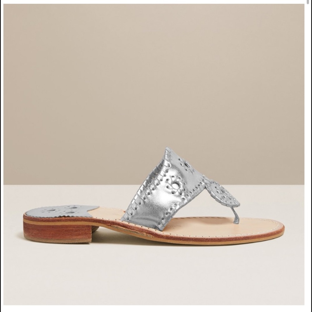 Jack Rogers Silver Sandals NWT - Picture 2 of 8